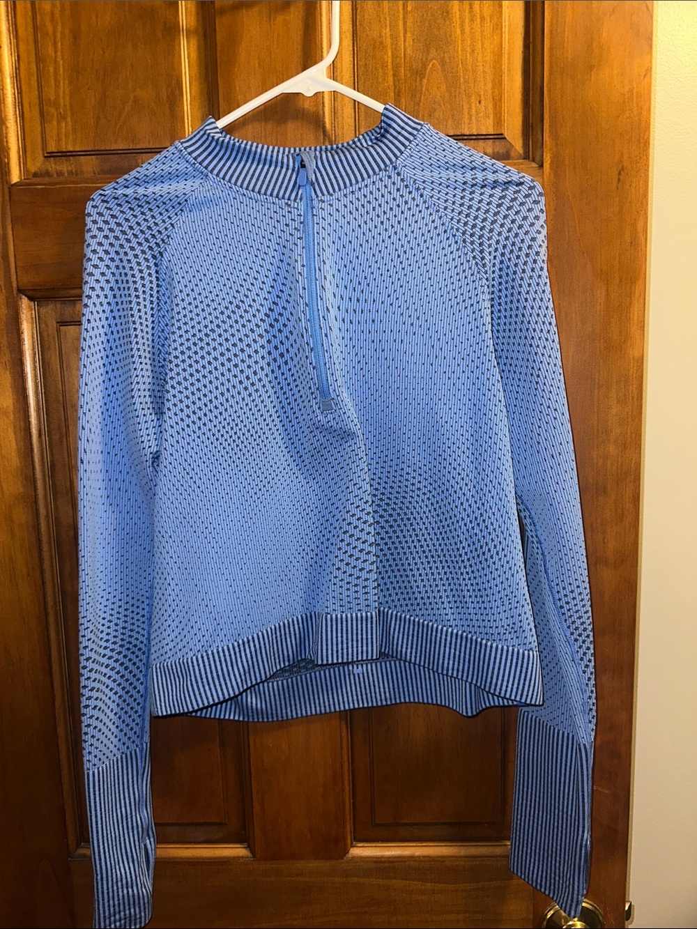 lululemon athletica Light Blue Half-Zip Knit Pullover